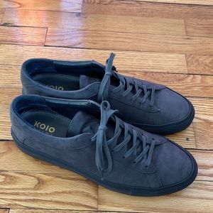 KOIO, Capri, minimalist sneaker, charcoal, nubuck, men's European 44, US 11